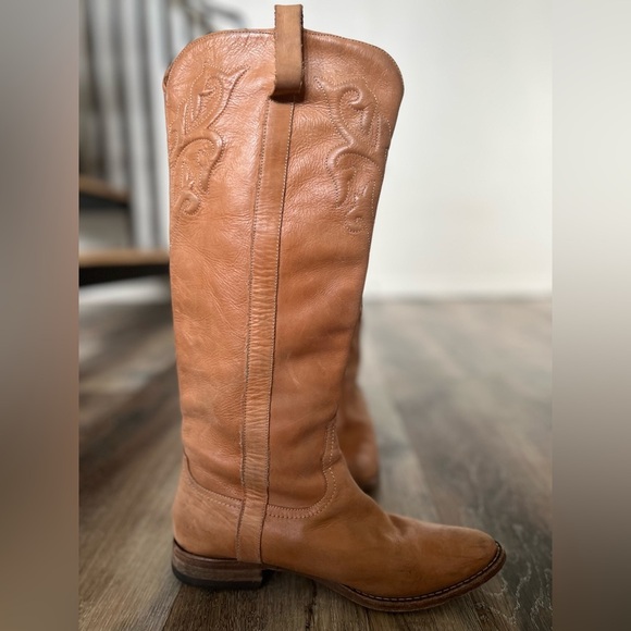 Spirit by Lucchese Tan Western Riding Leather Boots - Picture 6 of 16
